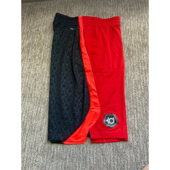 Men's Small Nike KD Dri Fit Basketball Shorts Side pockets Red Black - Picture 2 of 4